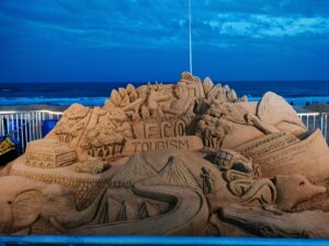 Read more about the article 2nd day sand Art by Nibedita Mishra B.Ed 2nd Year in International Sand Art Festival at Konark