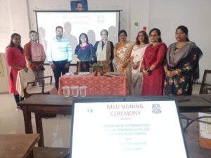 MoU between Department of Psychology and MANAM